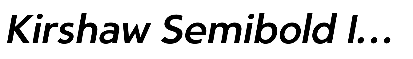 Kirshaw Semibold Italic